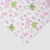 Watercolor Palm Beach Mahjong 薄葉紙 (詳細)