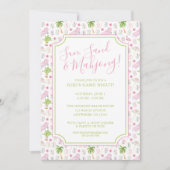 Watercolor Palm Beach Mahjong Party 招待状 (正面)