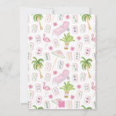 Watercolor Palm Beach Mahjong Party 招待状 (裏面)