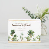 Watercolor Palm Treeの動きの発表 招待状 (スタンド正面)