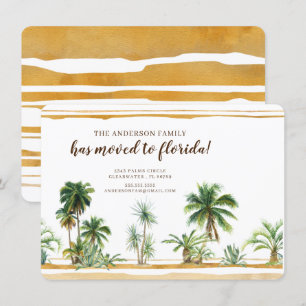 Watercolor Palm Treeの動きの発表 招待状