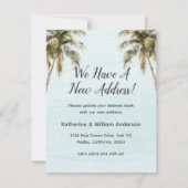 Watercolor Palm Trees Moving Announcement Card カード (正面)