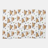 Watercolor Pancakes Berries Breakfast Brunch  キッチンタオル (横)