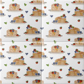 Watercolor Pancakes Berries Breakfast Brunch タイル