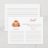 Watercolor Pancakes Bridal brunch Recipe card ノートカード (正面/裏面)