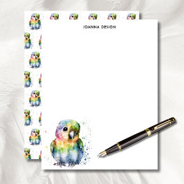 Watercolor Parrot Luxury Business Stationery  レターヘッド