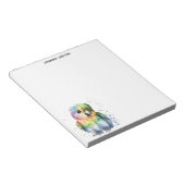 Watercolor Parrot Sophisticated Notepad ノートパッド (アングル)