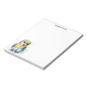 Watercolor Parrot Sophisticated Notepad ノートパッド (回転)