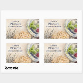 Watercolor Passover Greeting – Happy Pesach  長方形シール (シート)