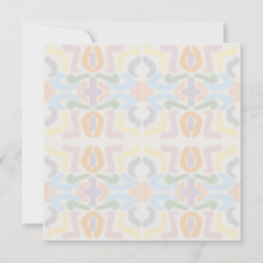 Watercolor Pastel Brushstrokes On Cloud White カード (正面)