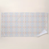 Watercolor Pastel Brushstrokes On Cloud White ビーチタオル (正面)