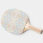 Watercolor Pastel Brushstrokes On Cloud White 卓球ラケット (横)