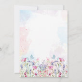 Watercolor Pastel Butterfly Birthday Invitation 招待状 (裏面)