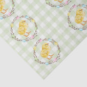 Watercolor Pastel Easter Wreath And Baby Chick 薄葉紙 (詳細)