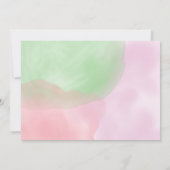 Watercolor Pastel Easter Wreath With Family Photo カード (裏面)