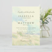 Watercolor Pastel Field Wedding Invitation 招待状 (スタンド正面)