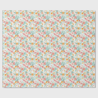 Watercolor Pastel Floral  ラッピングペーパー
