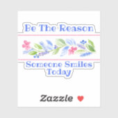 Watercolor Pastel Floral BE THE REASON SMILE シール (シート)