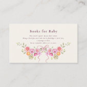 Watercolor pastel  Flower Baby Book Shower Request エンクロージャーカード (正面)