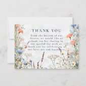 Watercolor Pastel Garden Wedding サンキューカード (正面)
