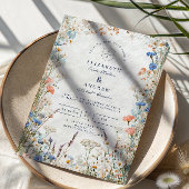 Watercolor Pastel Garden Wedding 招待状