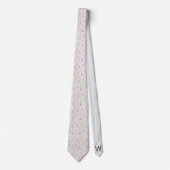 Watercolor Pastel Nutcracker Ballet Monogram ネクタイ (正面)