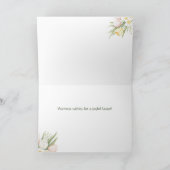 Watercolor Pastel Pink Tulips Easter Bunny シーズンカード (内部)