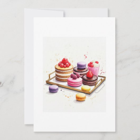 watercolor pastrys 招待状 (正面)