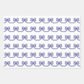 Watercolor Patriotic Bows ラッピングペーパーシート (正面3)