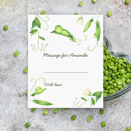 Watercolor Pea birthday time capsule message