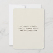 Watercolor Peach & Green Minimal Wedding セーブザデート (裏面)