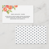 Watercolor Peaches Enclosure Card エンクロージャーカード (正面/裏面)