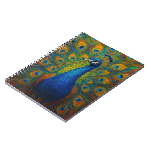 Watercolor Peacock ノートブック (左側)