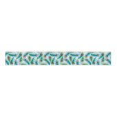 Watercolor Peacock Featers Pattern グログランリボン (正面)