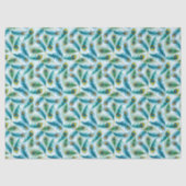 Watercolor Peacock Featers Pattern 薄葉紙 (正面)