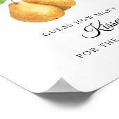 Watercolor pears bridal shower How many kisses ポスター (角)