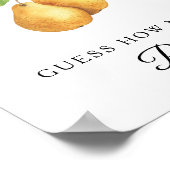 Watercolor pears bridal shower How many pears ポスター (角)