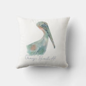 Watercolor Pelican クッション (裏面)