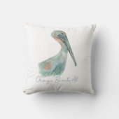 Watercolor Pelican クッション (正面)
