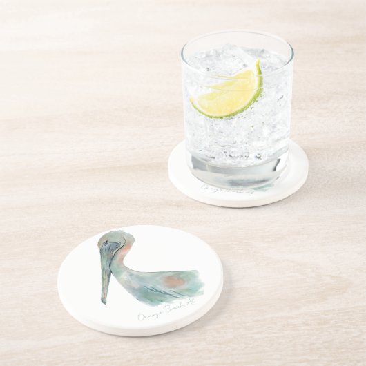 Watercolor Pelican コースター (側面)