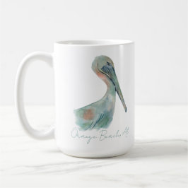 Watercolor Pelican コーヒーマグカップ