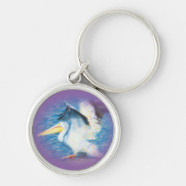 watercolor pelican 26 keychain キーホルダー