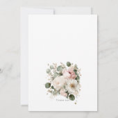 Watercolor peonies elegant wedding invitation 招待状 (裏面)