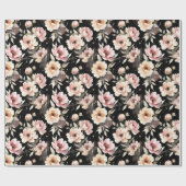 Watercolor Peonies with Pastel Wash ラッピングペーパー (フラット)