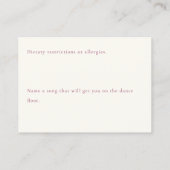 Watercolor Peony Wedding RSVP Response Card エンクロージャーカード (裏面)