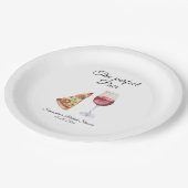 Watercolor Perfect Pair Bridal Shower ペーパープレート (アングル)