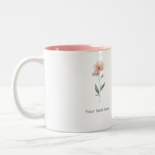 Watercolor Personalized Coffee Mug ツートーンマグカップ (左)