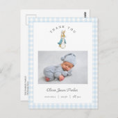 Watercolor Peter Rabbit Boy Birth Announcement ポストカード (正面/裏面)