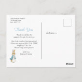 Watercolor Peter Rabbit Boy Birth Announcement ポストカード (裏面)