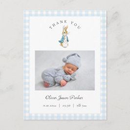 Watercolor Peter Rabbit Boy Birth Announcement ポストカード
